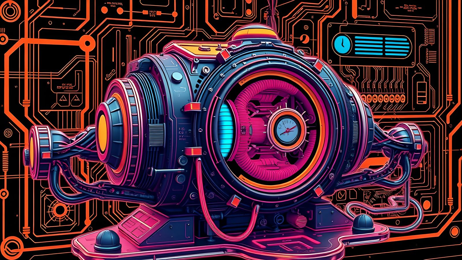 Pop Art Anime Time Machine Schematic