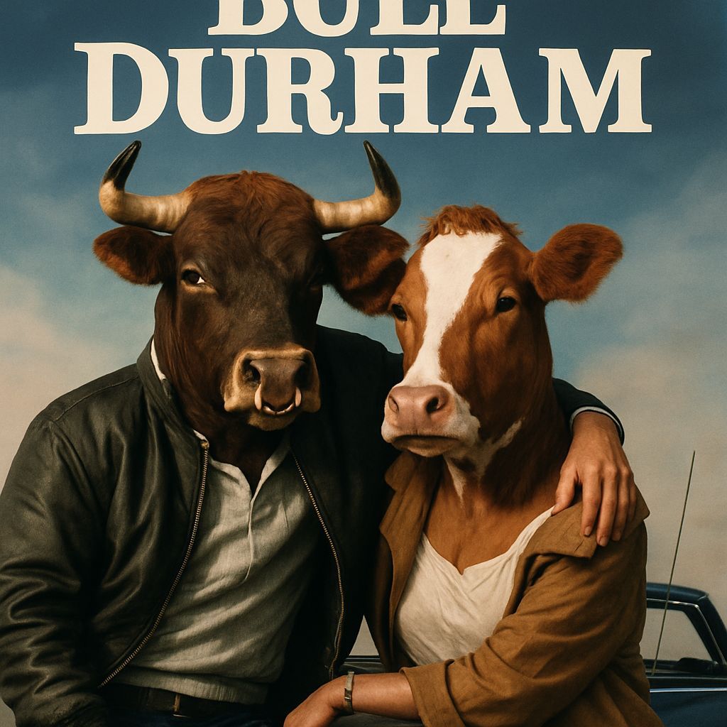Bull and Cow Star in "Bull Durham" Poster