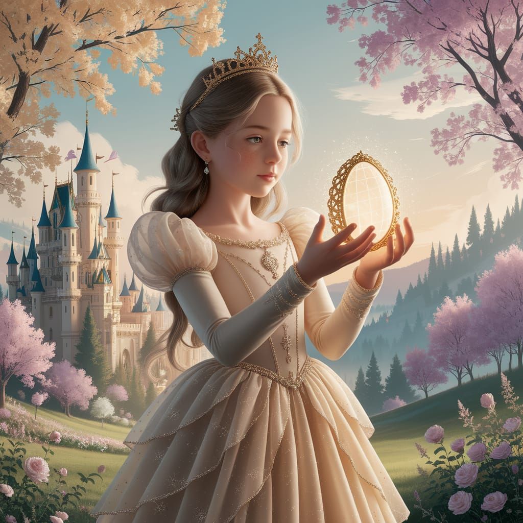 Enchanted Princess in a Whimsical Wonderland
