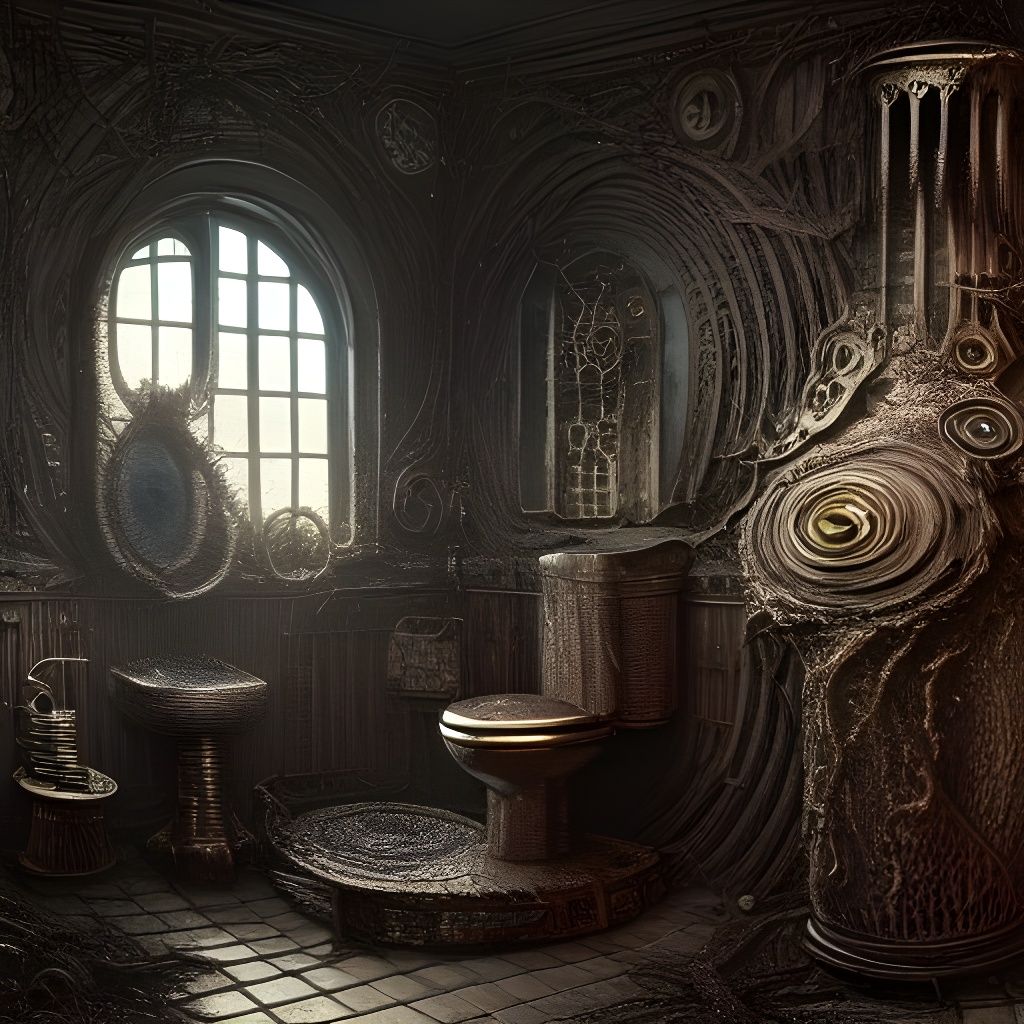 Eldritch Toilet Concept Art in 8k Resolution