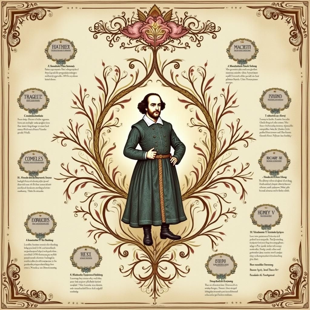 Victorian-Style Chart of Shakespeare's Works
