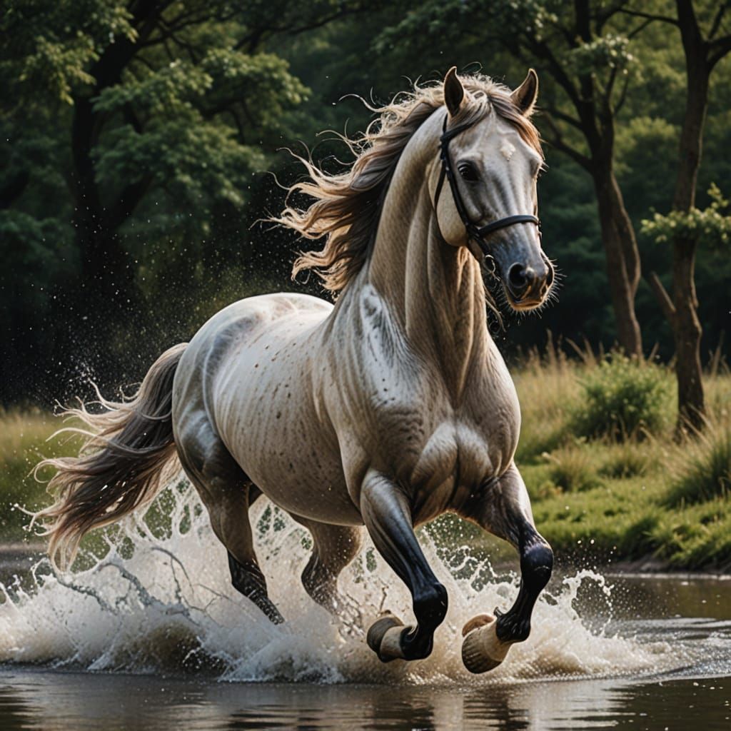 Ethereal Water Horse in Motion