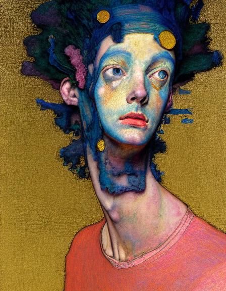 Fluorescent Swimmer in Pastel Colors