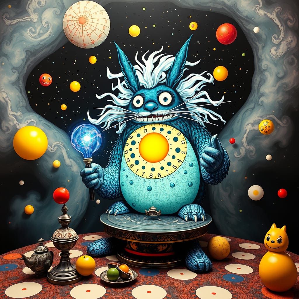 Einstein Totoro Crafts Amazing Gyroscope Artwork in a Whimsi...