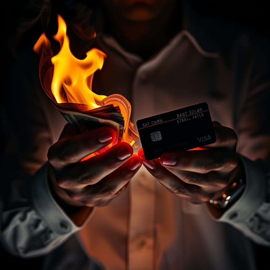 Burning Cash and Credit: Hyperrealistic Financial Tension