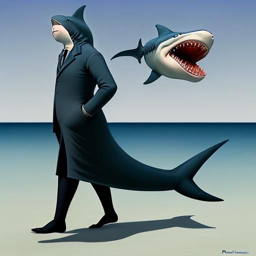 Surreal Sleepwalking Shark Wags Tail