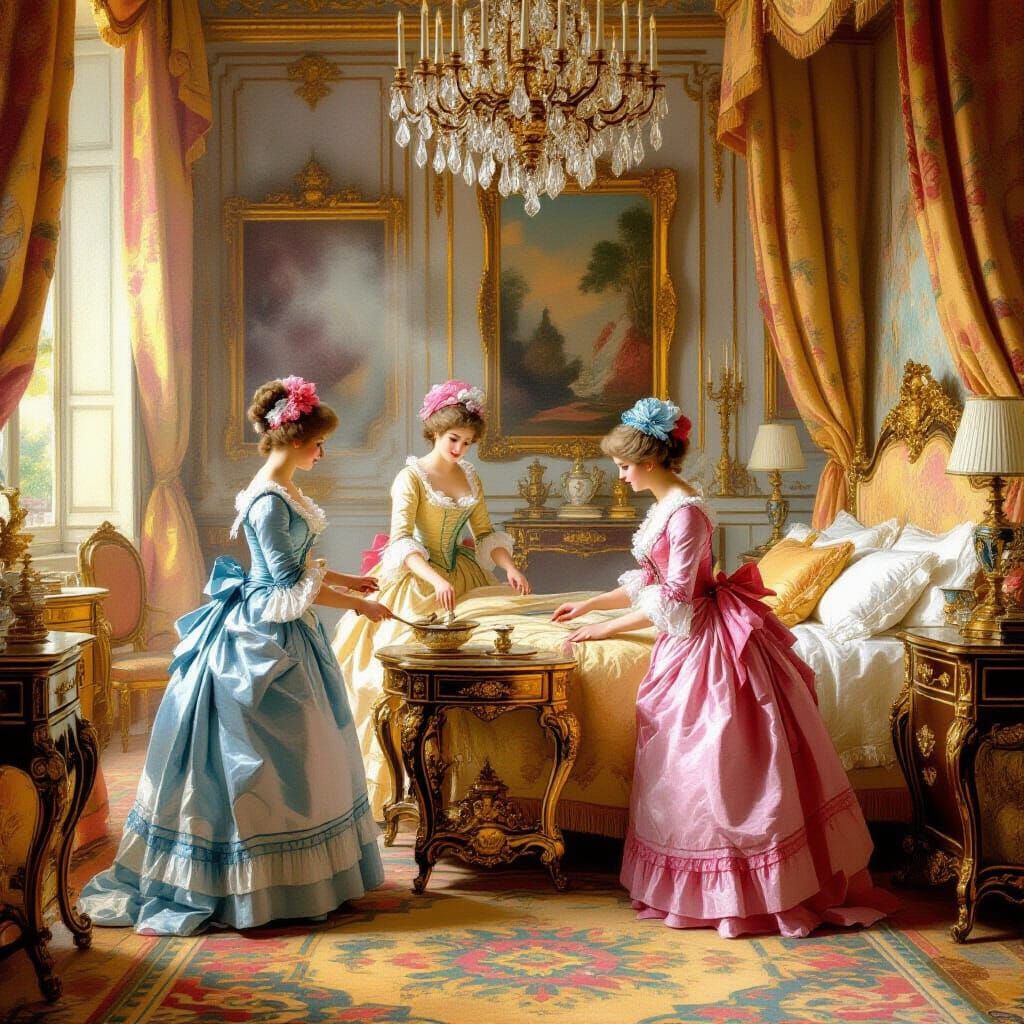 Versailles Servants: Polishing King Louis XVI's Bedroom