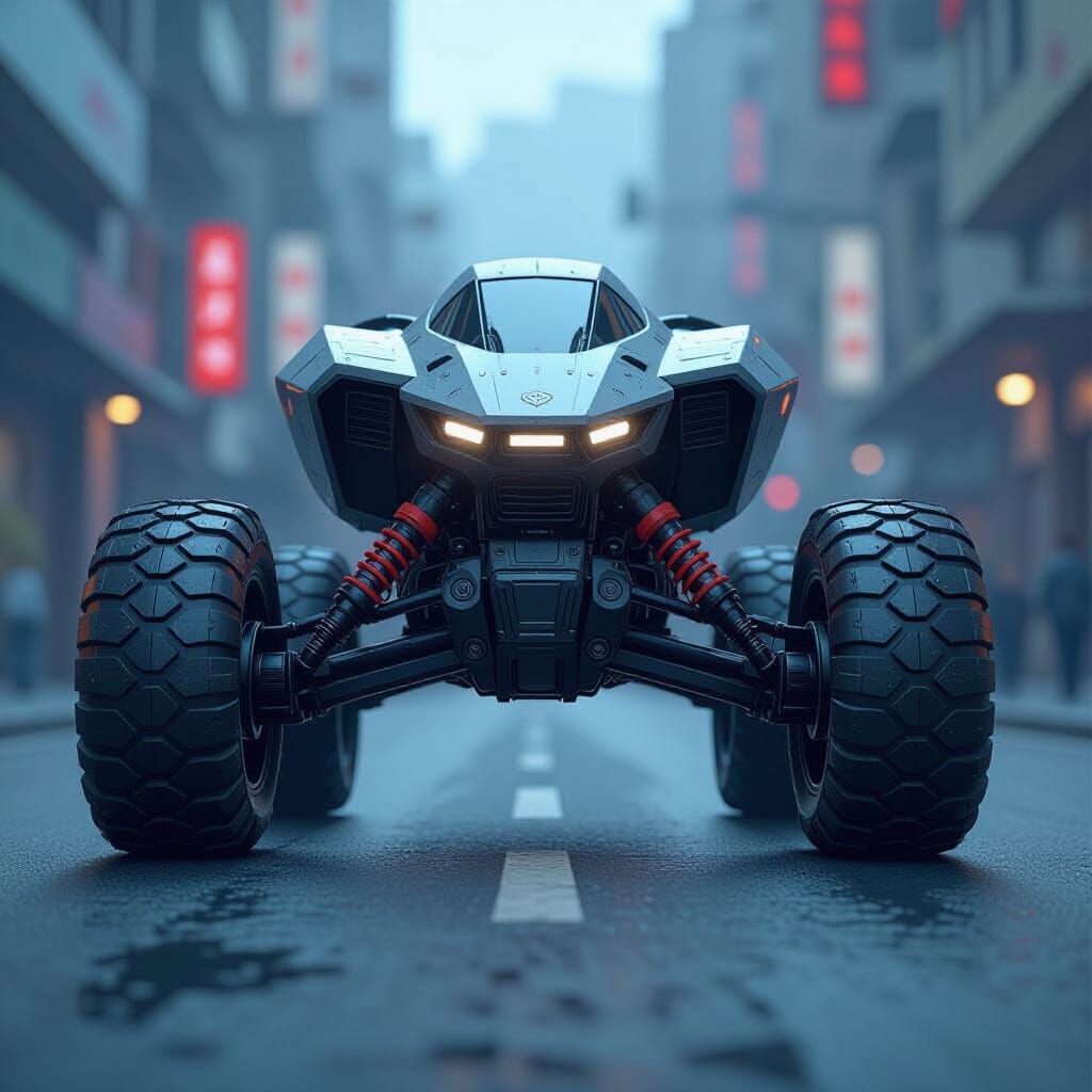 Sci-Fi Model Builder in Futuristic Workshop, 8K