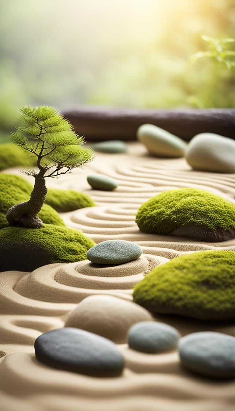 Tranquil Zen Garden Landscape Photography