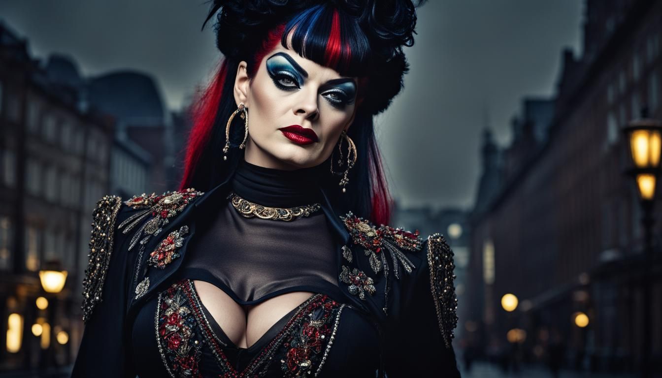 Hyperrealistic Portrait of Nina Hagen in Concert