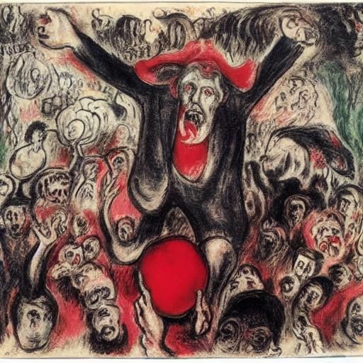 Surreal Hellscape Inspired by Ensor and Chagall