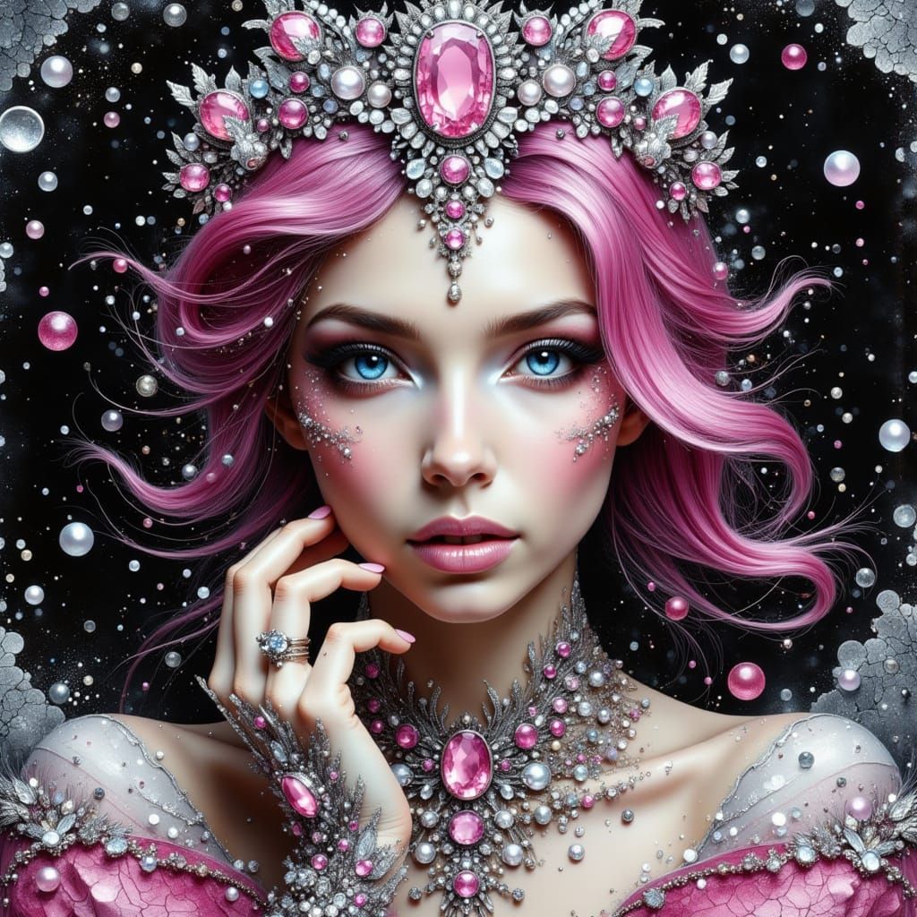 Ethereal Princess in Sparkling Regalia