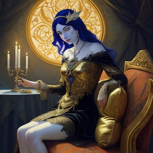 Vampire with Bat Wings in Surrealist Style