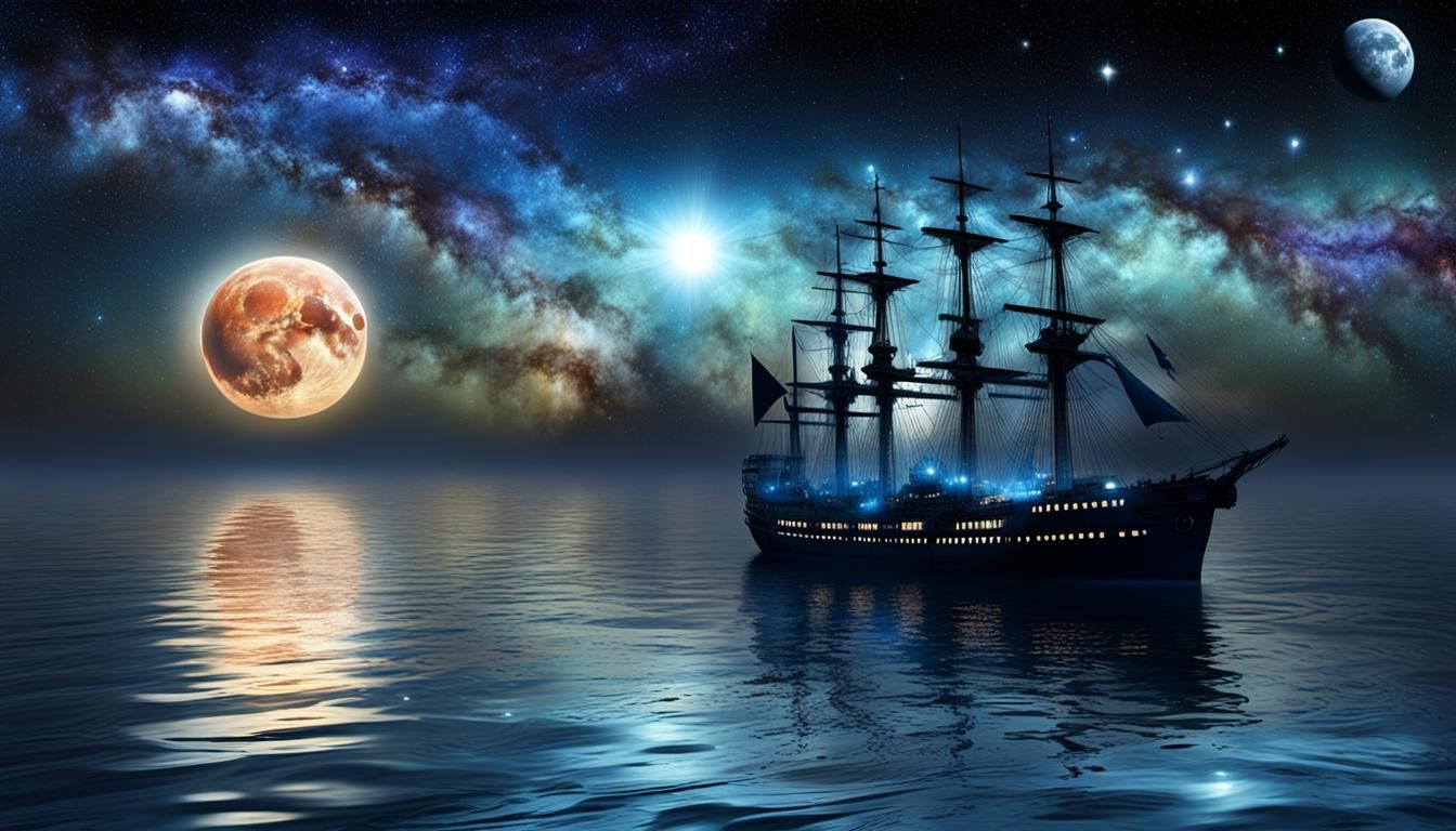 Surreal Seascape Inspired by Mars and Neptune