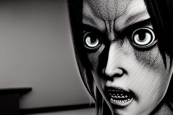 Demons in Photorealistic Style of Junji Ito