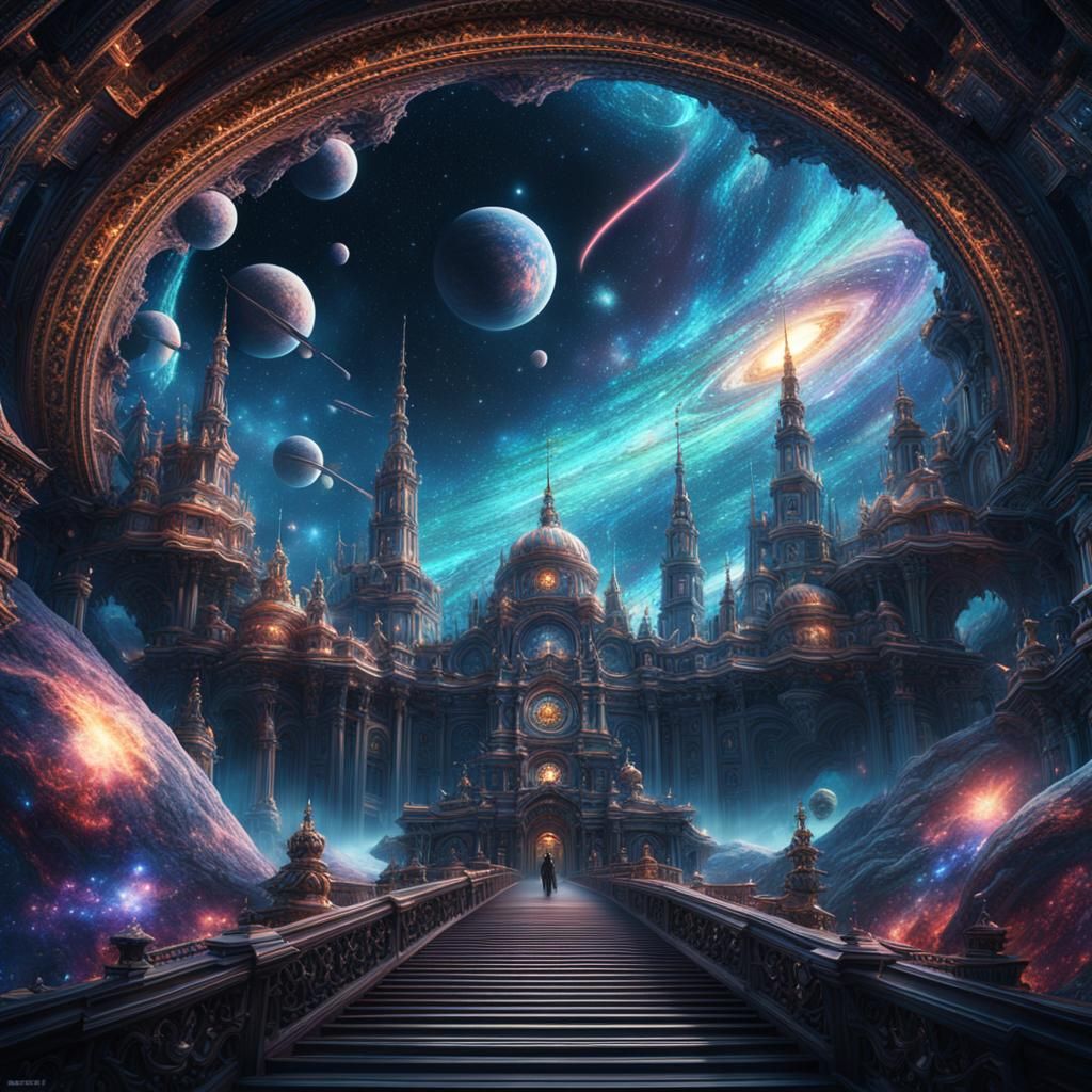 Kaleidoscopic Galaxy: Epic Digital Matte Painting