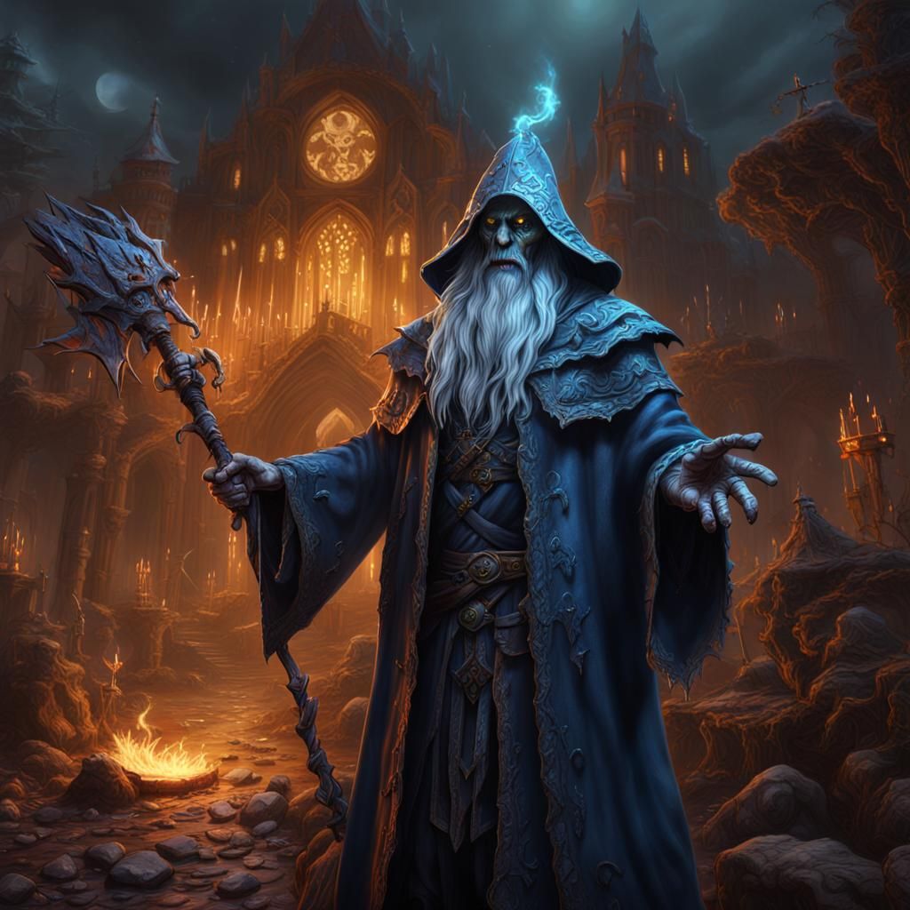 Undead Wizard in Detailed Fantasy Art
