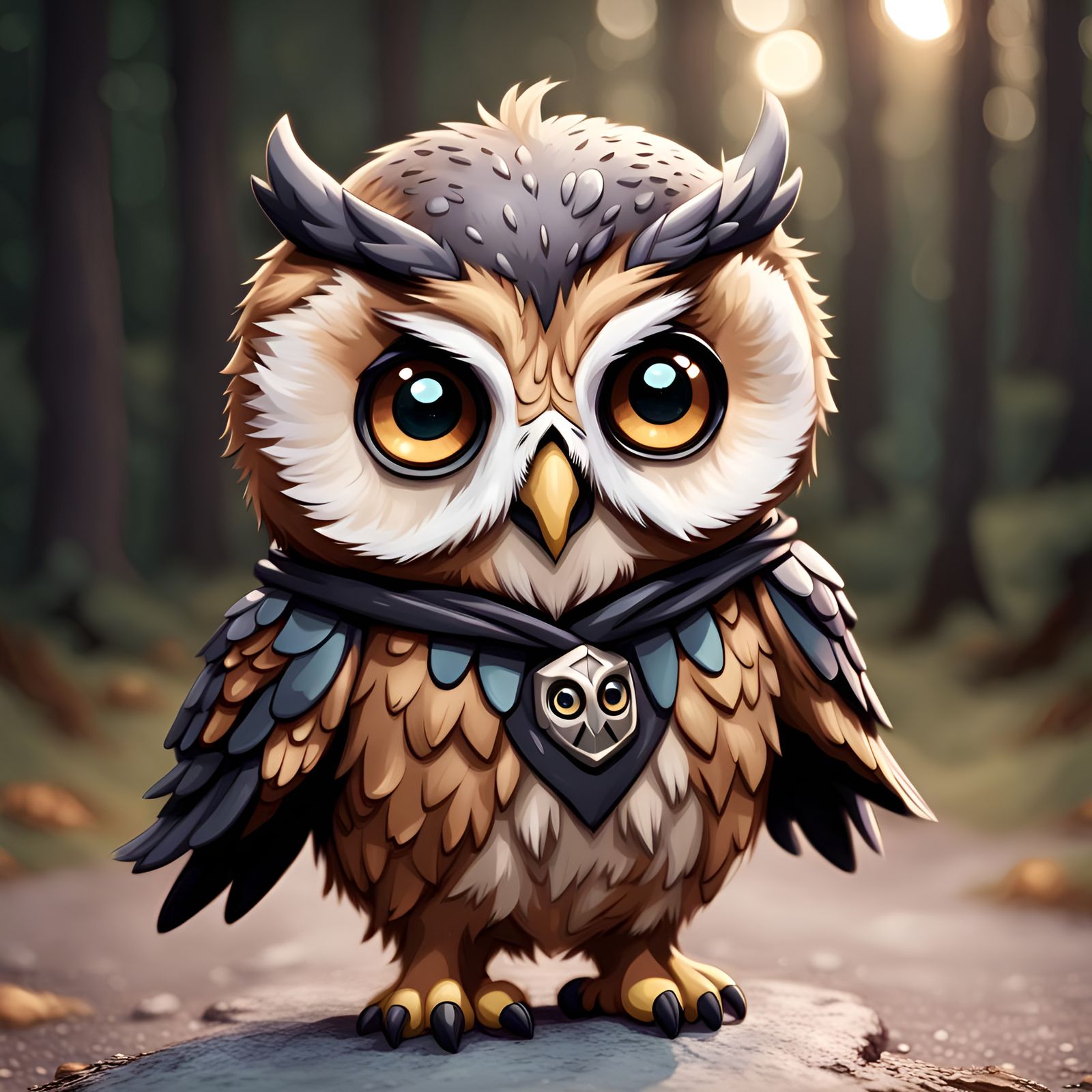 Dramatic Chibi Owl Image
