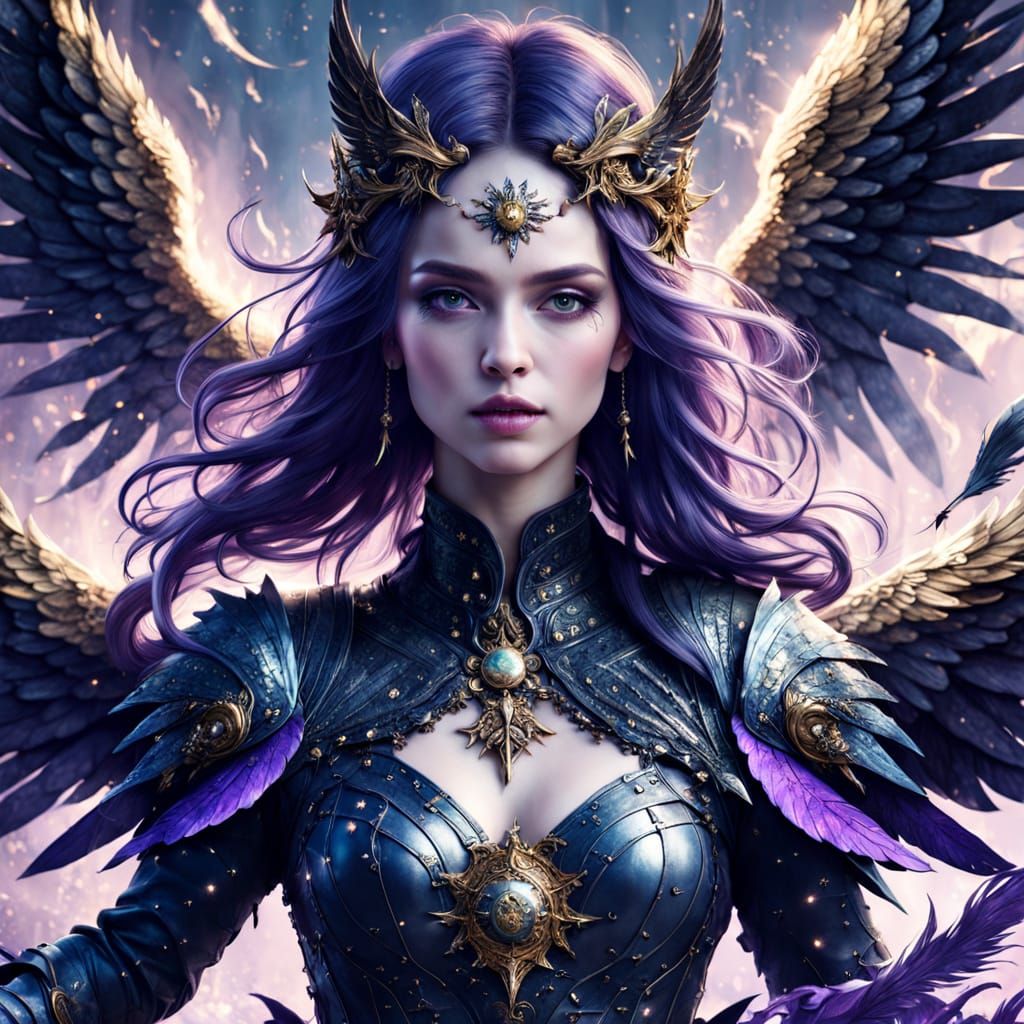 Gothic Battle Goddess in Dark Fantasy Art