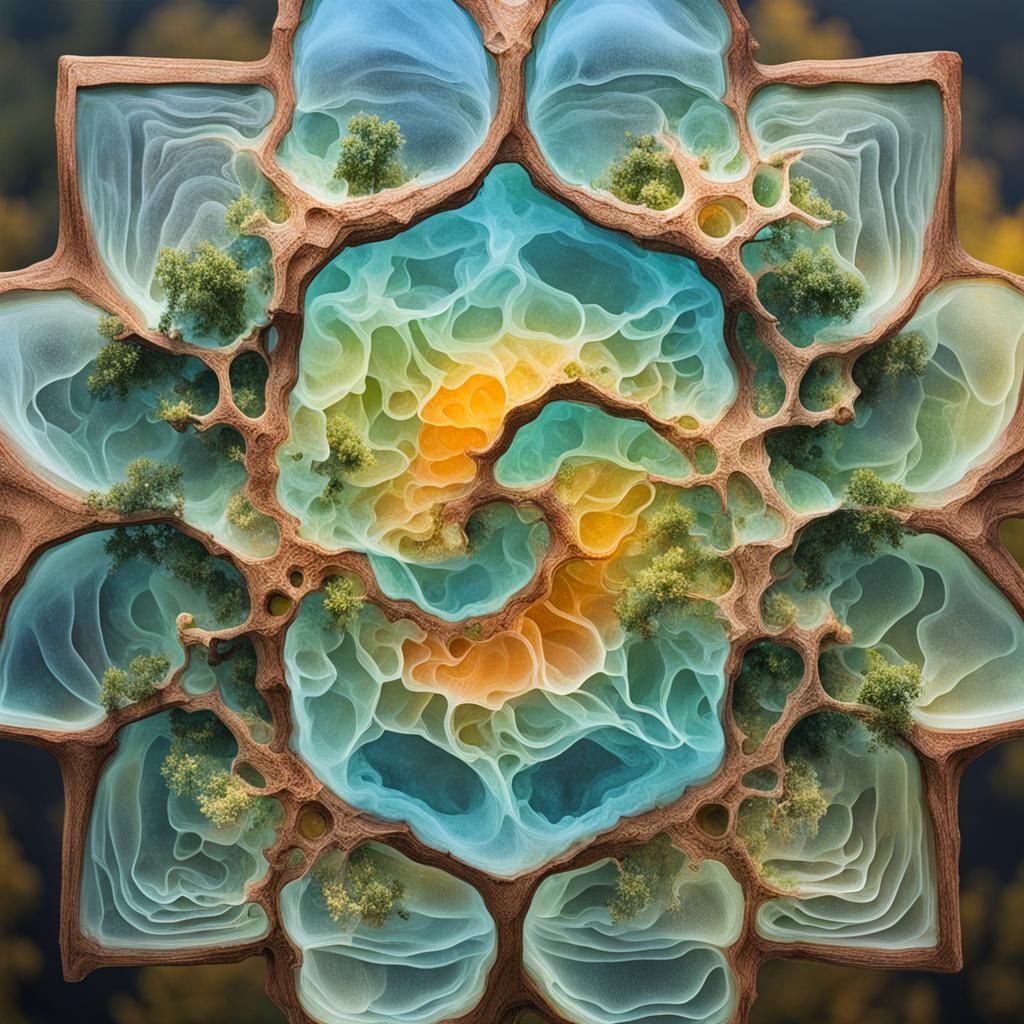 Translucent Organic Form: AI Generated Image