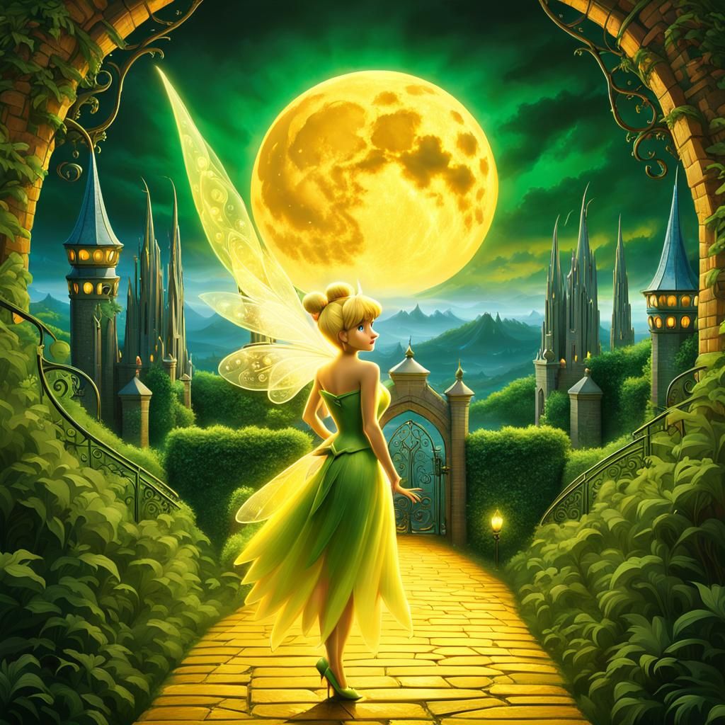 Tinkerbell at Emerald City: Hyper-Realistic Digital Art