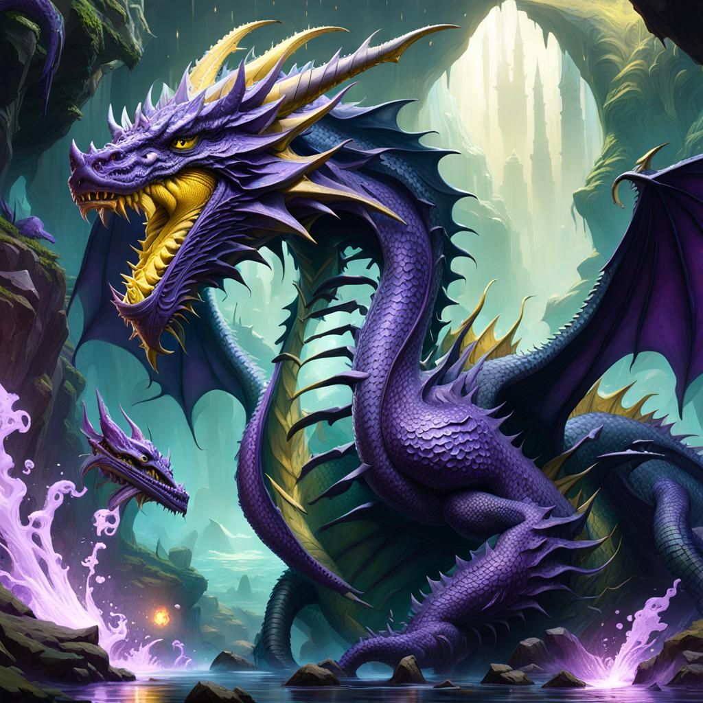 Detailed Dragon Maw in Dark Fantasy Style