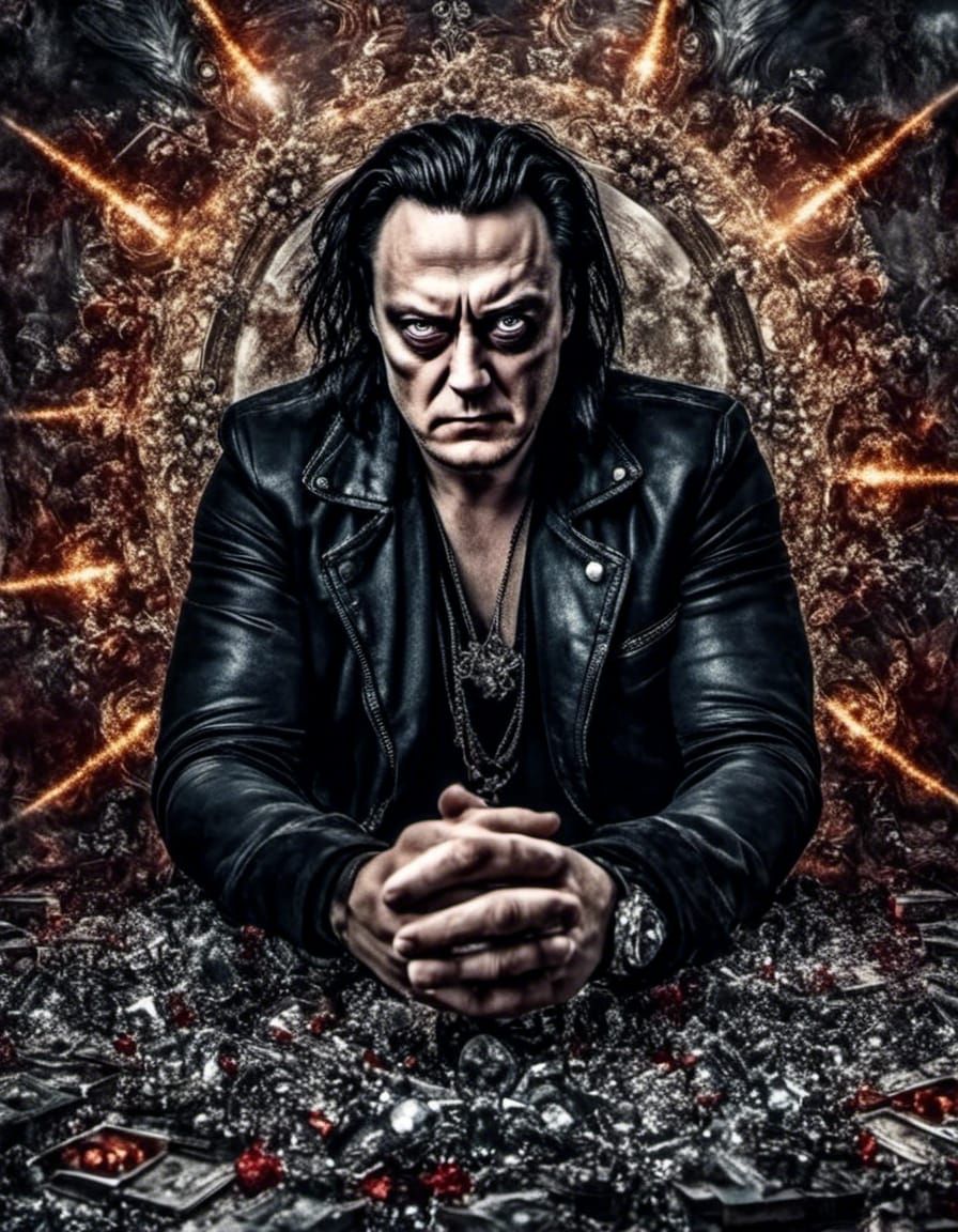 Dark Fantasy Realism: Sigma Male in Peaceful Contemplation