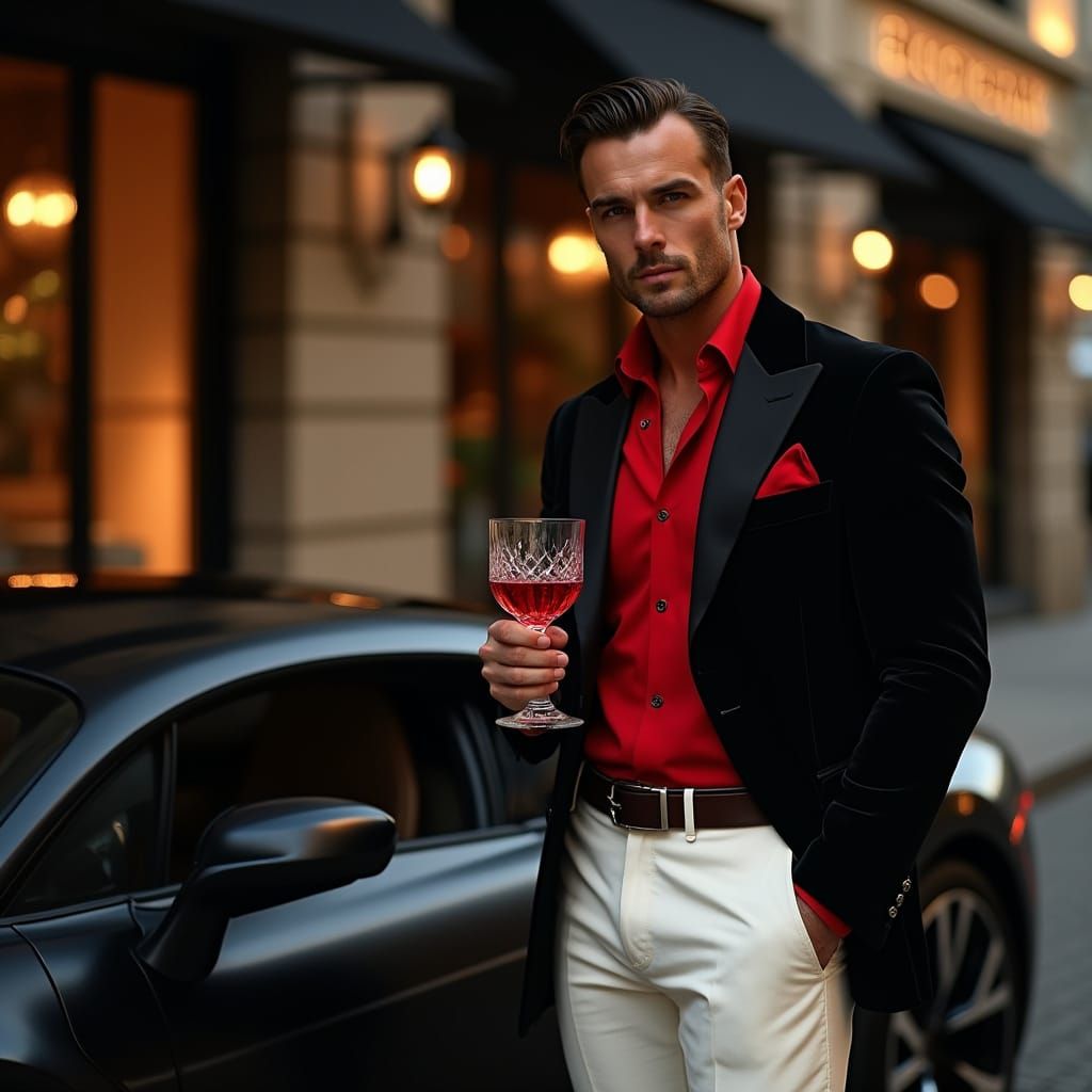 Surreal Vampire in Modern Luxury, Inspired by Moody Cinemati...