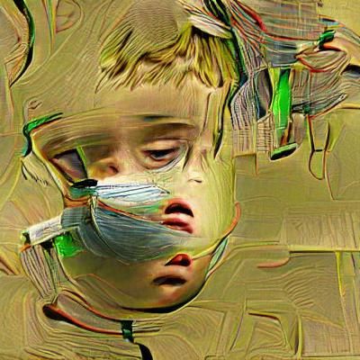 Child Suffering Amnesia: A Digital Art Depiction
