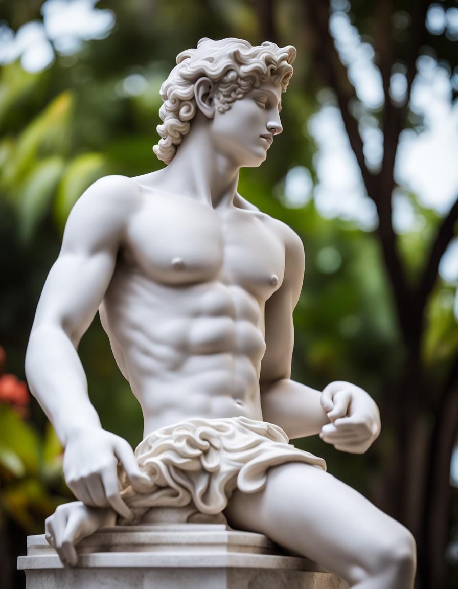 The marble statue of Eros, the Greek