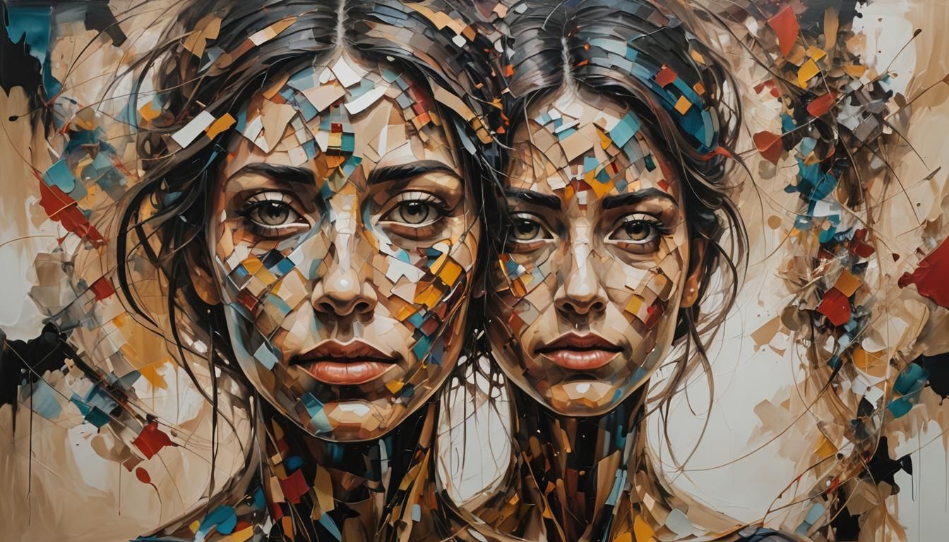 Abstract Portrait of Human Emotions