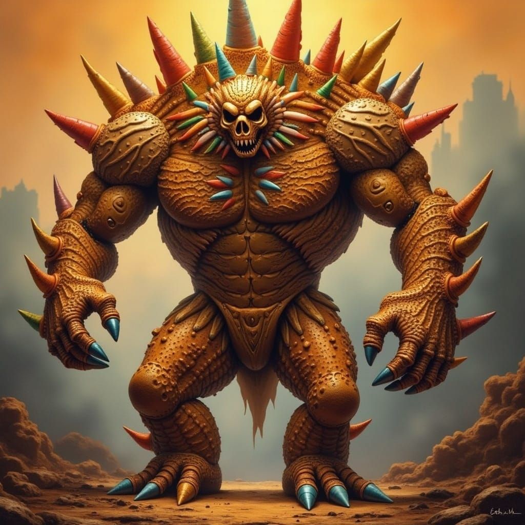 Gingerbread Kaiju Devastates Metropolis