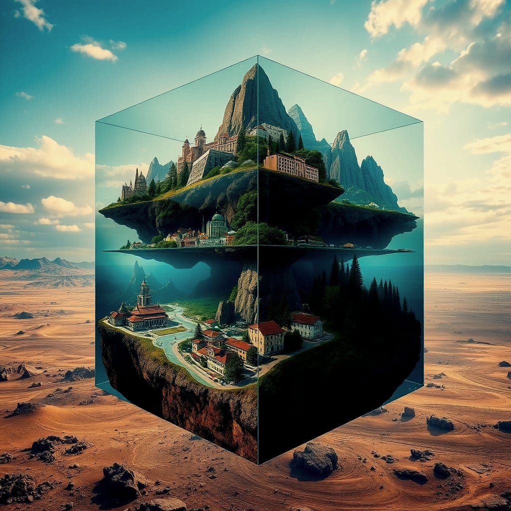 Intricate Glass Cube Universe