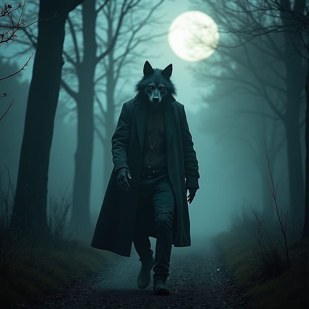 Werewolf in Misty Forest: A Cinematic Loup-Garou