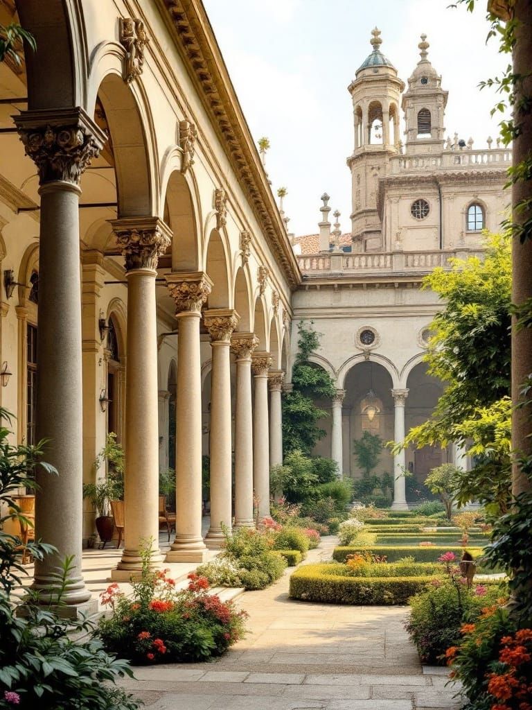 Renaissance Palace in Serene Italian Style
