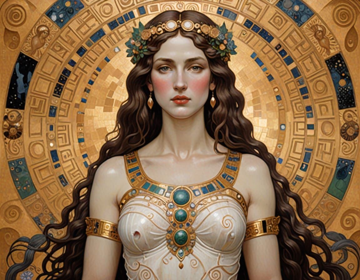 Aphrodite ( in style of Gustav Klimt )