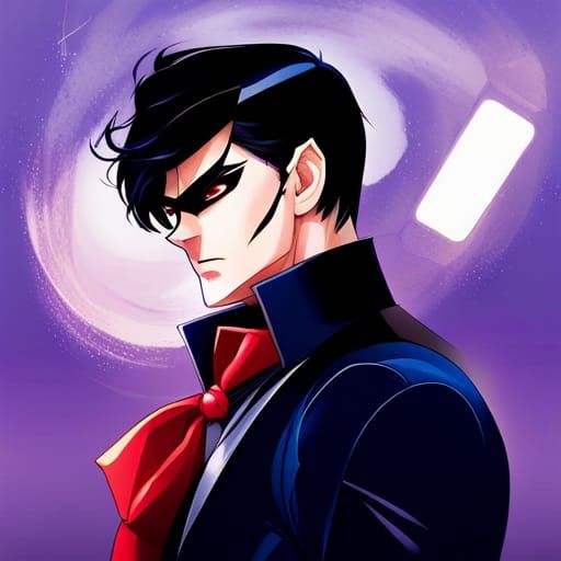 Nightwing in Anime Style of Tuxedo Mask