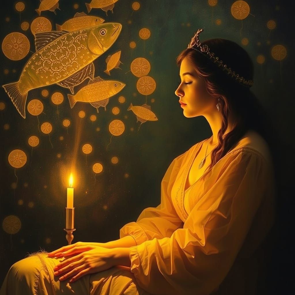 Ethereal Portrait in a Dreamlike, Surreal Scene