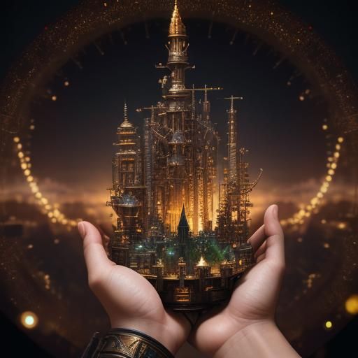 Divine Hand Offers Science: Digital Matte Painting