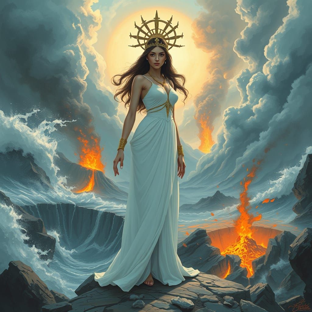 Goddess of Natural Disasters in a Turbulent Landscape
