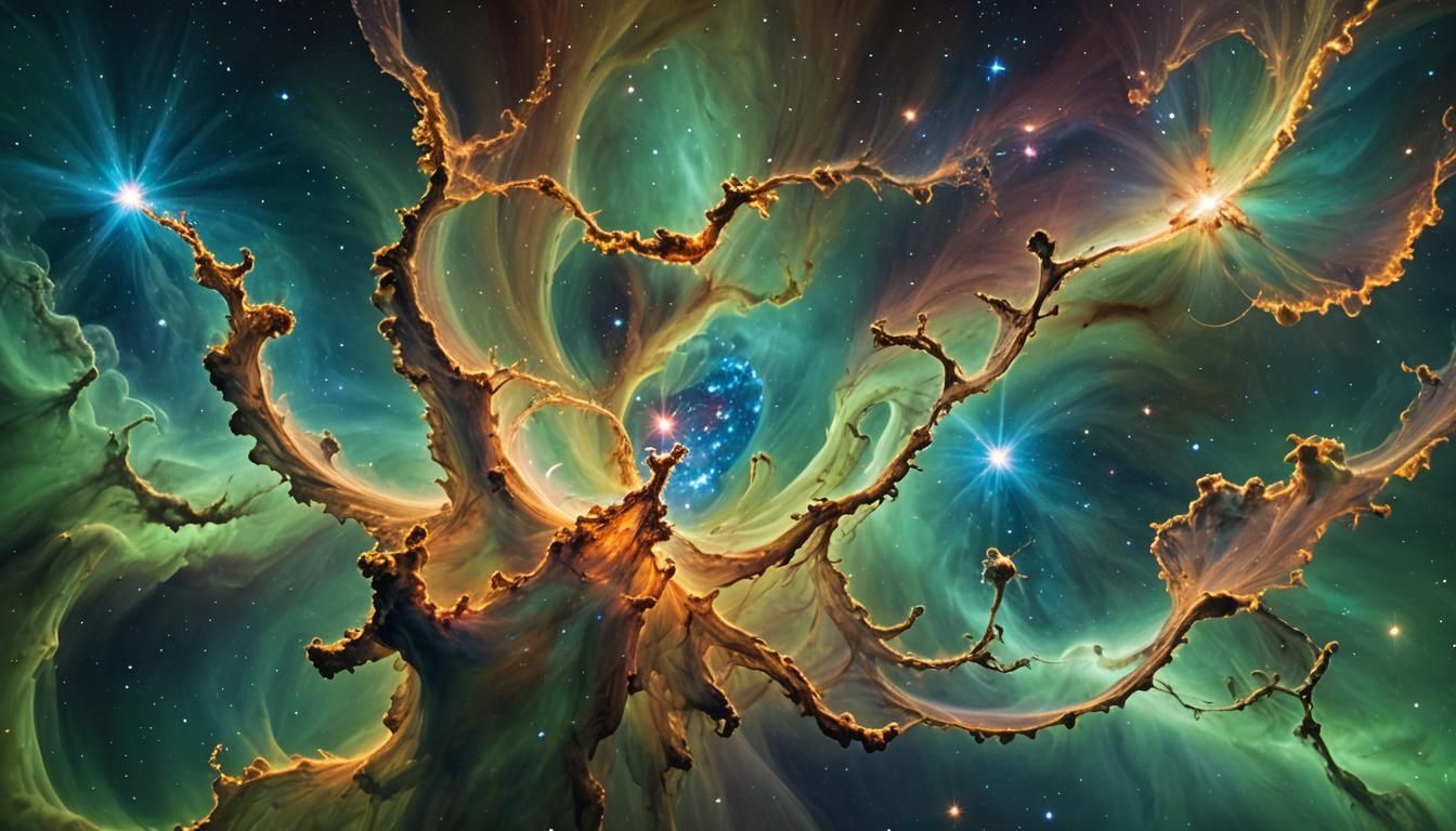 Cosmic Nebula in Deep Space Photography Style