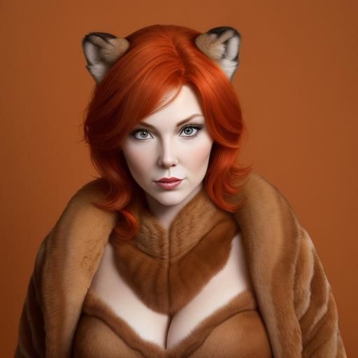 Anthropomorphic Red-Haired Cougar