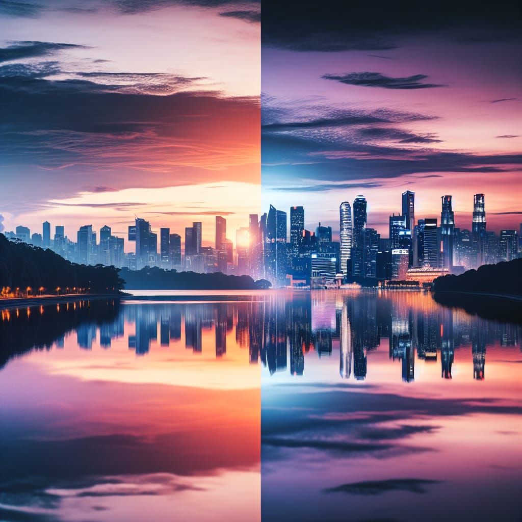 Dawn Meets Twilight in a Vibrant Film Transition