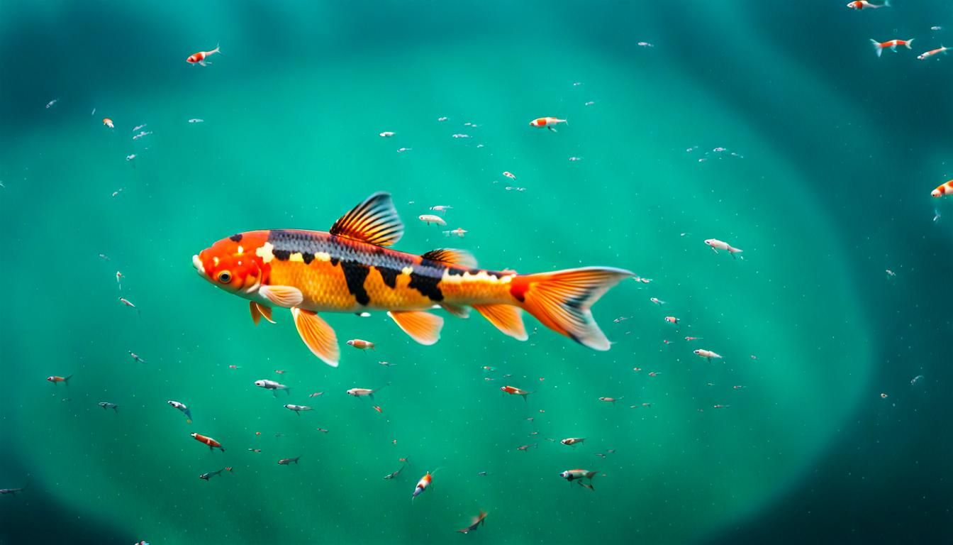 Giant Koi in Parisian Olympic Pool, HD Photo