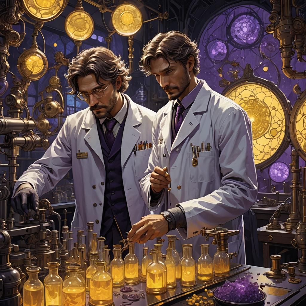 Scientists Examine Microorganisms in Dark Fantasy Lab