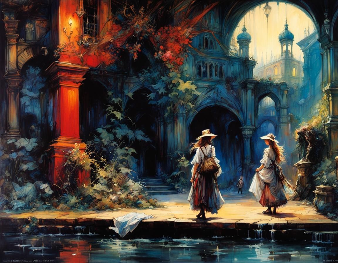 Detailed Colorful Fantasy Art Illustration