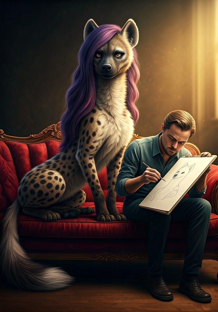 Elegant She-Hyena in Velvet Luxe