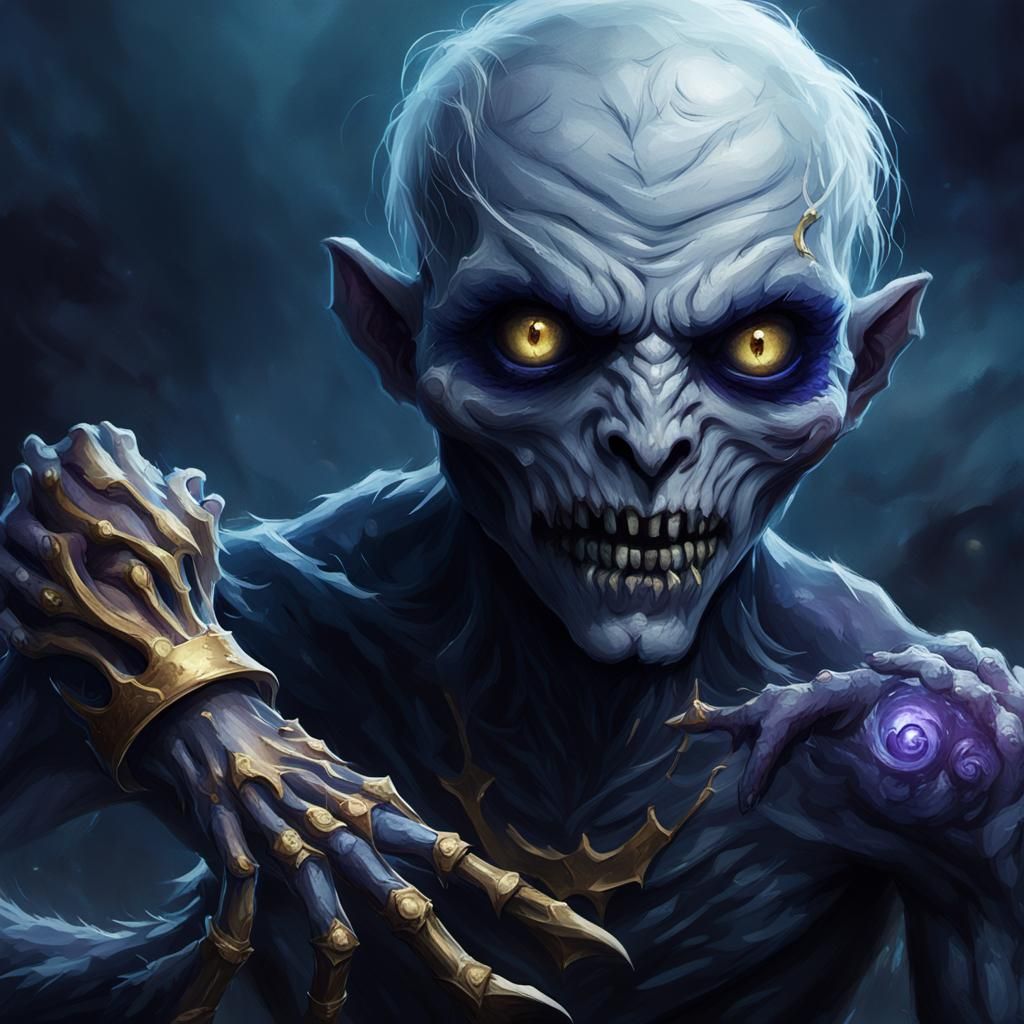 Ghoul with Chalice: Dark Fantasy Concept Art