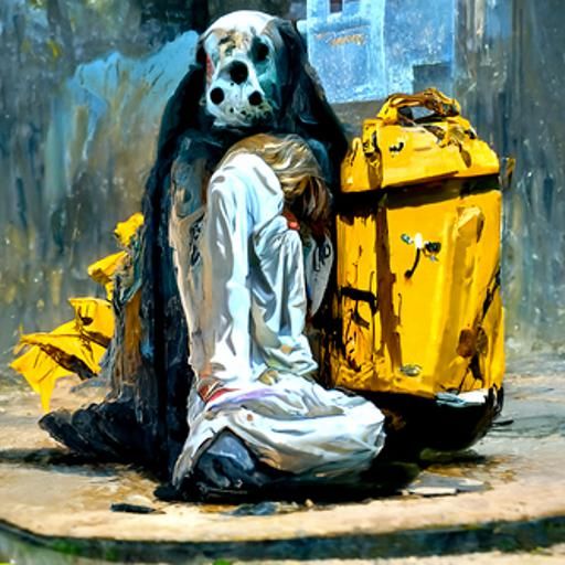 Abandonment Personified: Oil Painting