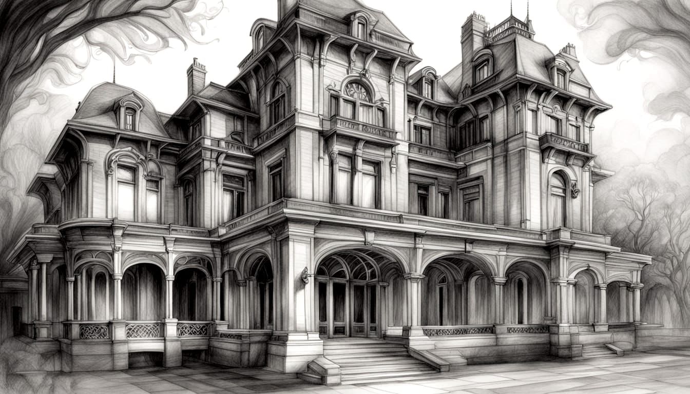 Pencil Metamorphosis into a Mansion